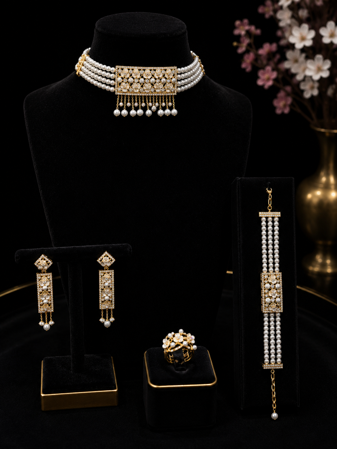 Eid Royal Pearl Set – طقم لؤلؤ فاخر متكامل